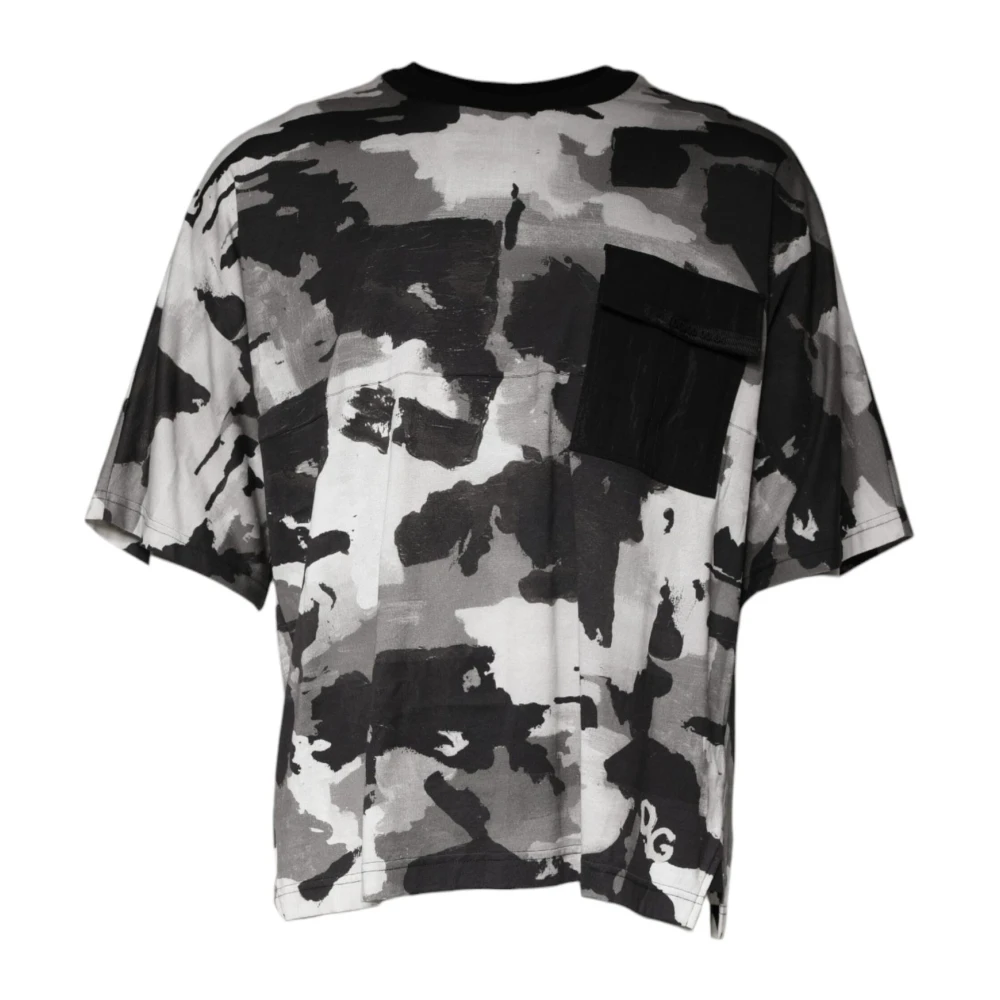 Dolce & Gabbana Camouflage Logo Crewneck T-shirt Multicolor Heren