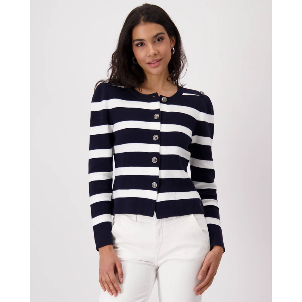 monari Gebreid Vest Blue Dames