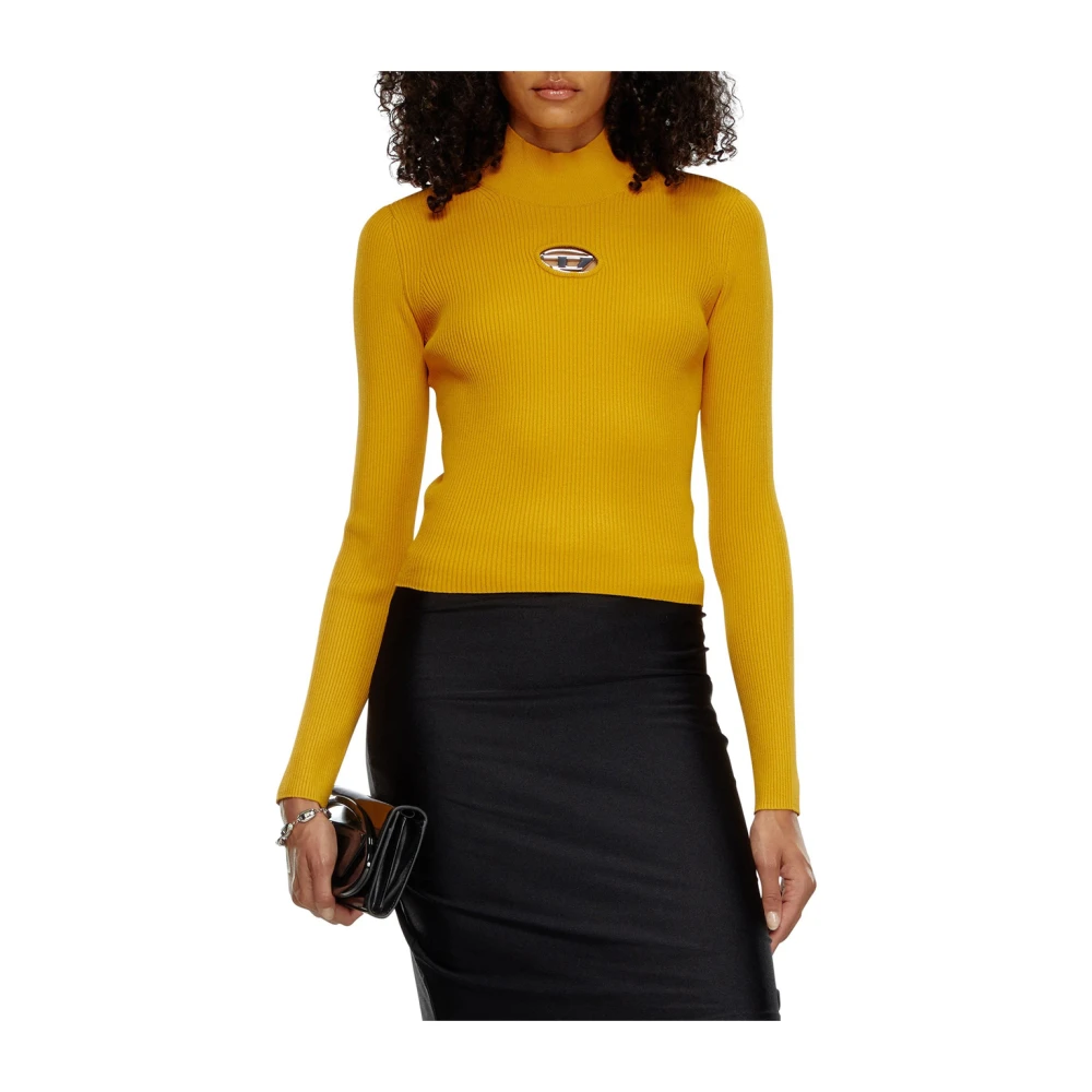 Diesel Damen Gelb M-Valari Tn Rippstrick-Top