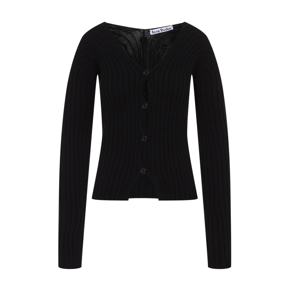 Acne Studios Women's Black Jumper - Cardigans - M - Knitwear
