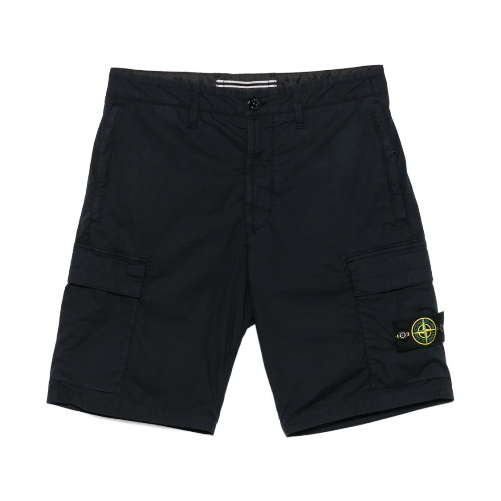 Stone Island Homme Bleu - Bermuda Stretch Coton Tela 'Paracadute' - Shorts - Taille: W31