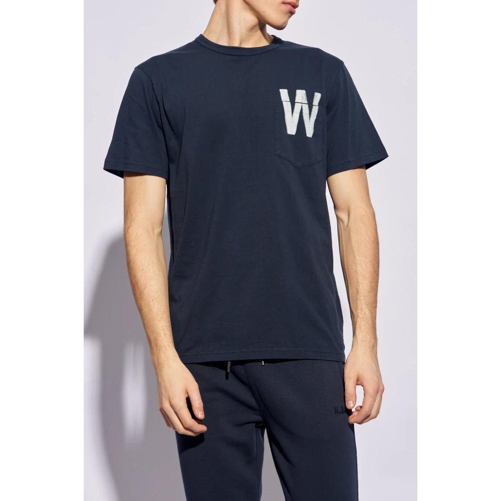 Woolrich Bedrukt T-shirt Blue Heren