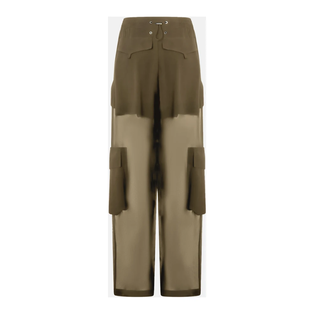 pinko Georgette broek voor dagelijks gebruik Green Dames