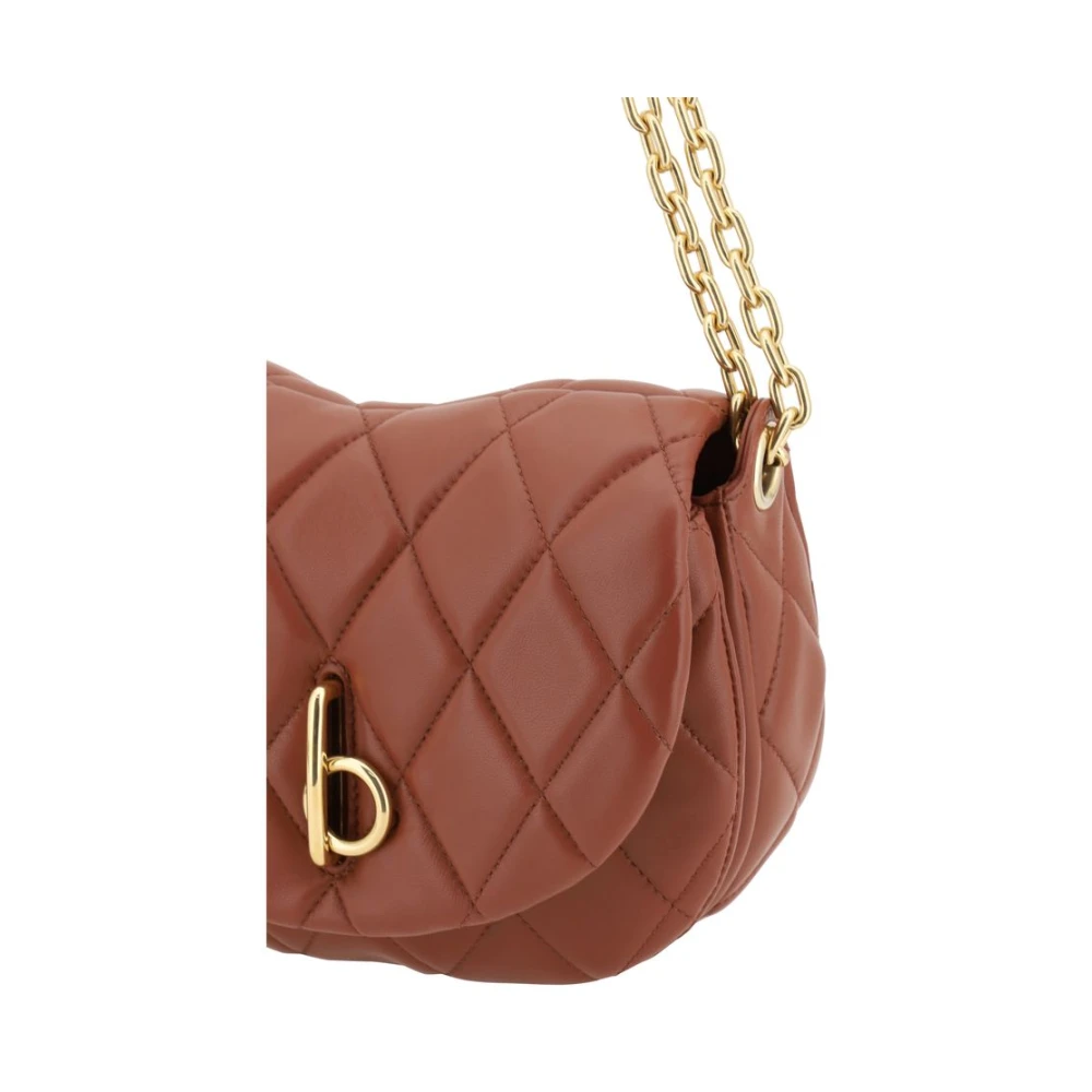 Burberry Gewatteerde Schoudertas met Ketting Brown Dames