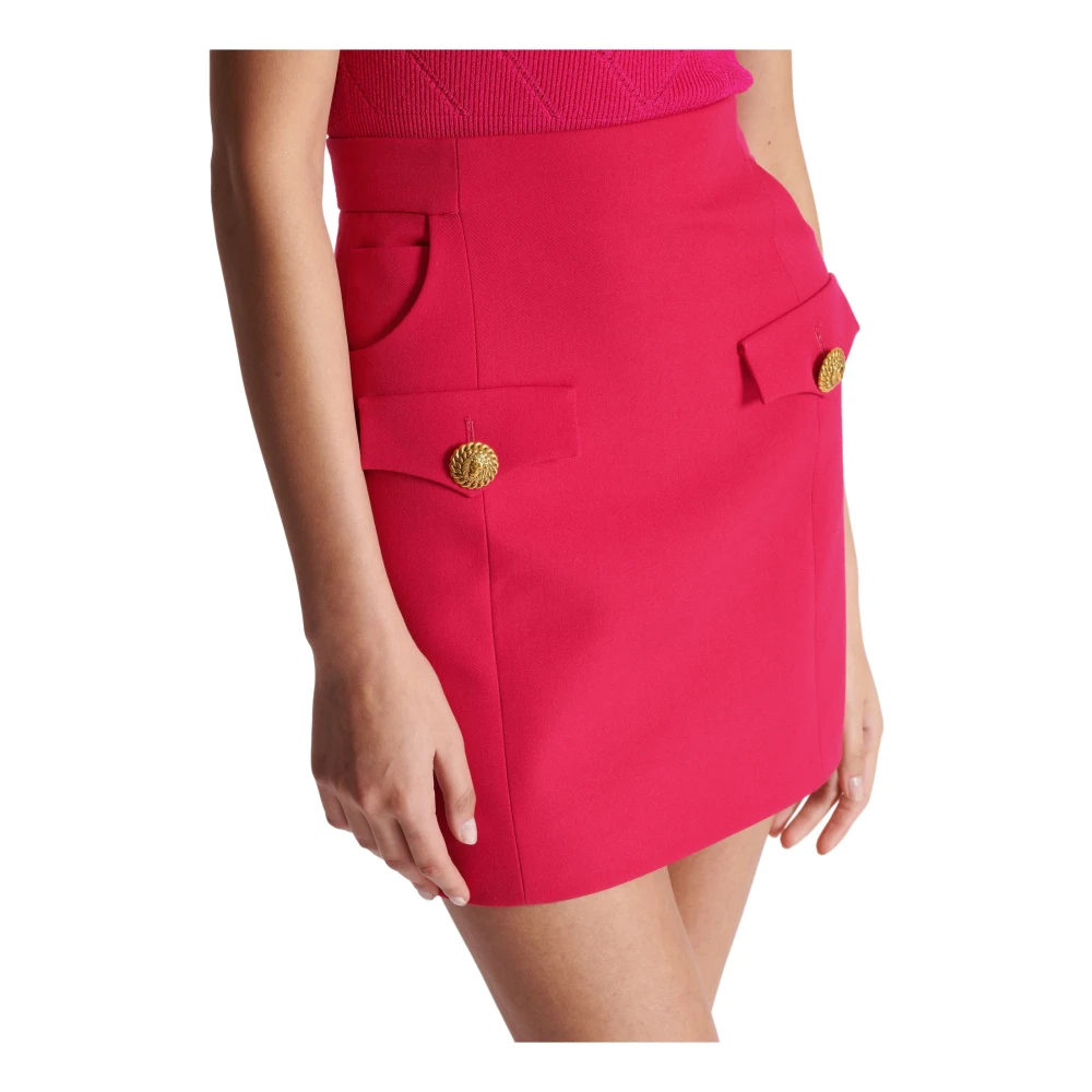 Balmain Poeder Grain Mini-rok Pink Dames