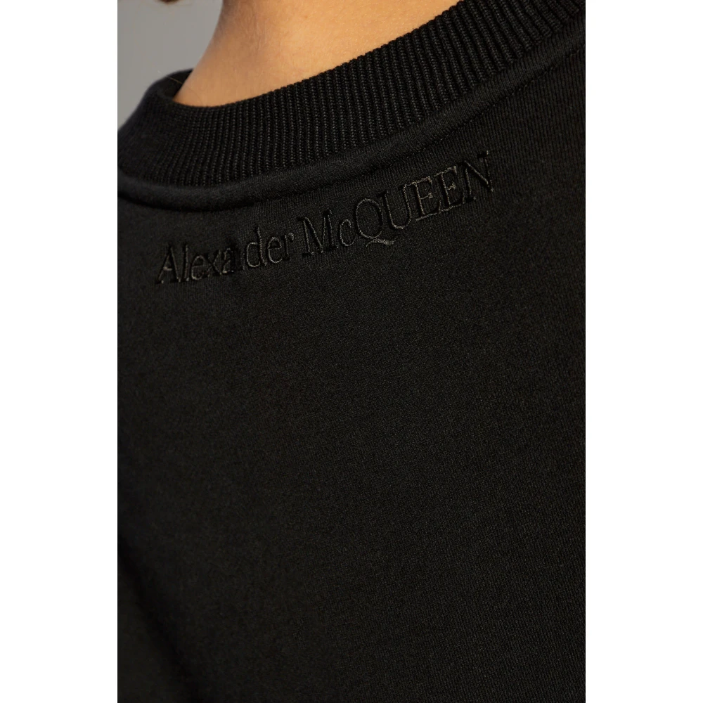 alexander mcqueen Sweatshirt met logo Black Dames