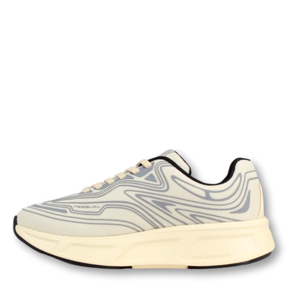 Fessura Witte Zilveren Sneaker Lichtgewicht Comfort Dames Schoenen Beige