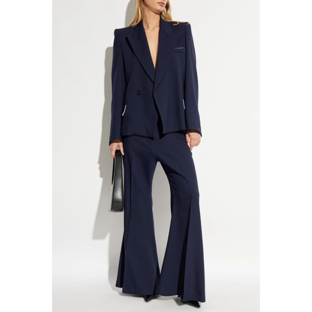 Victoria Beckham Wijde broek Blue Dames