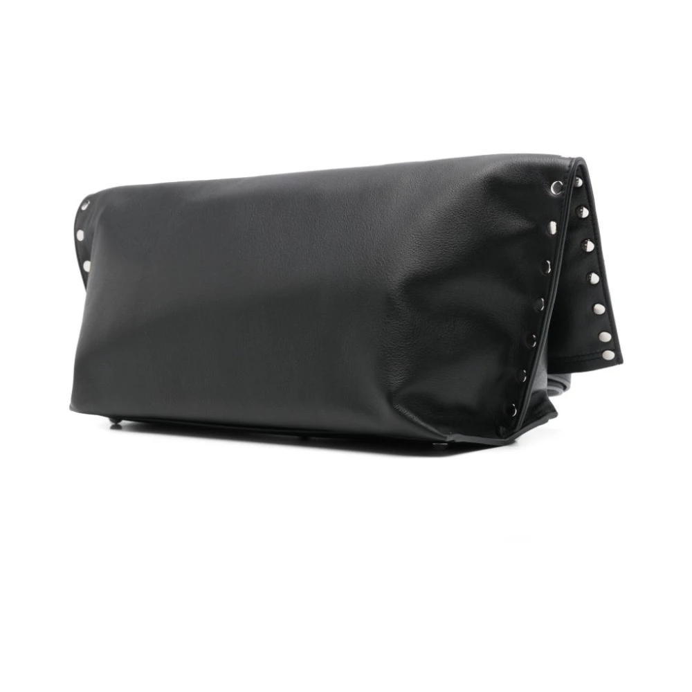 Zanellato Zwarte Foldover Top Handtas Black Dames
