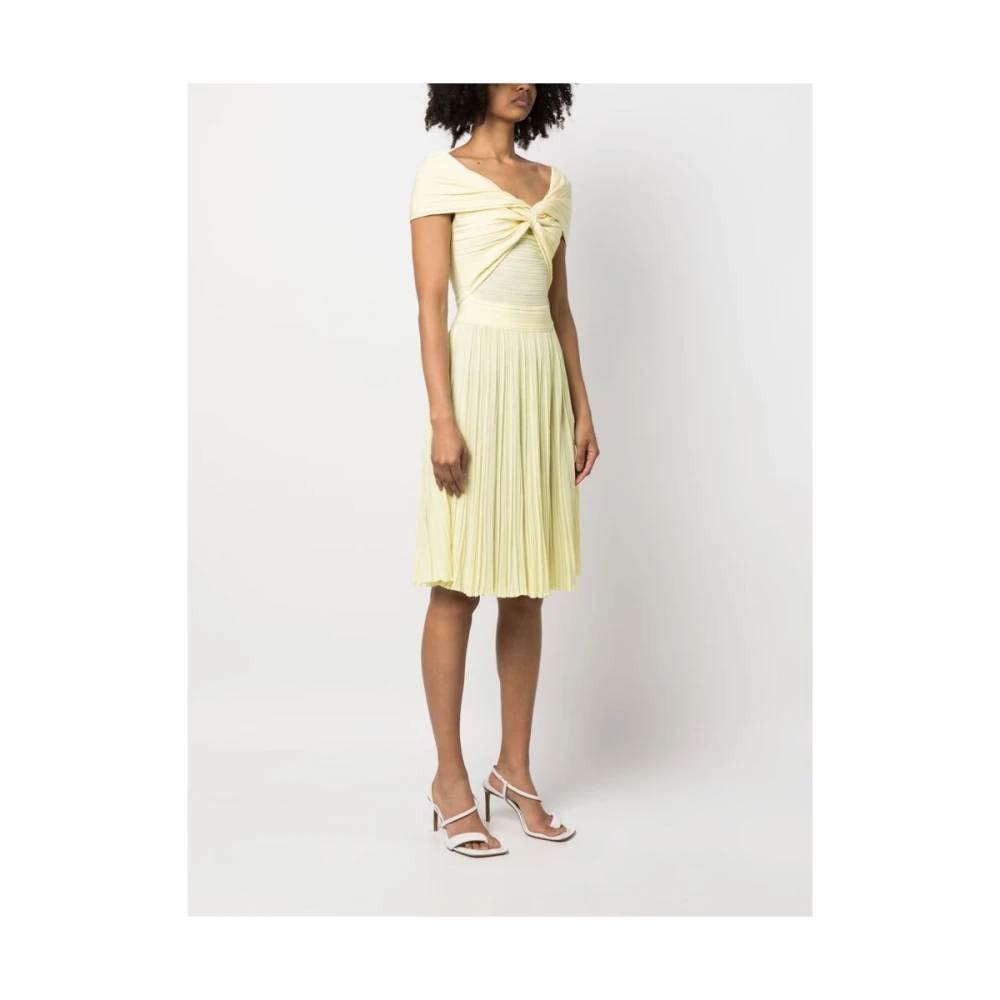 Antonino Valenti Jurk met Twist-Detail en Uitlopende Rok Yellow Dames