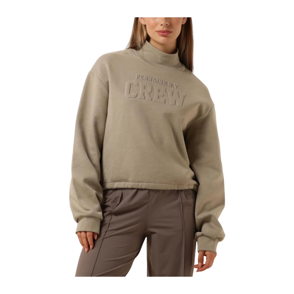 Penn&Ink N.Y Zandkleurige Sweater 111 Stijlvolle Herfst Beige Dames