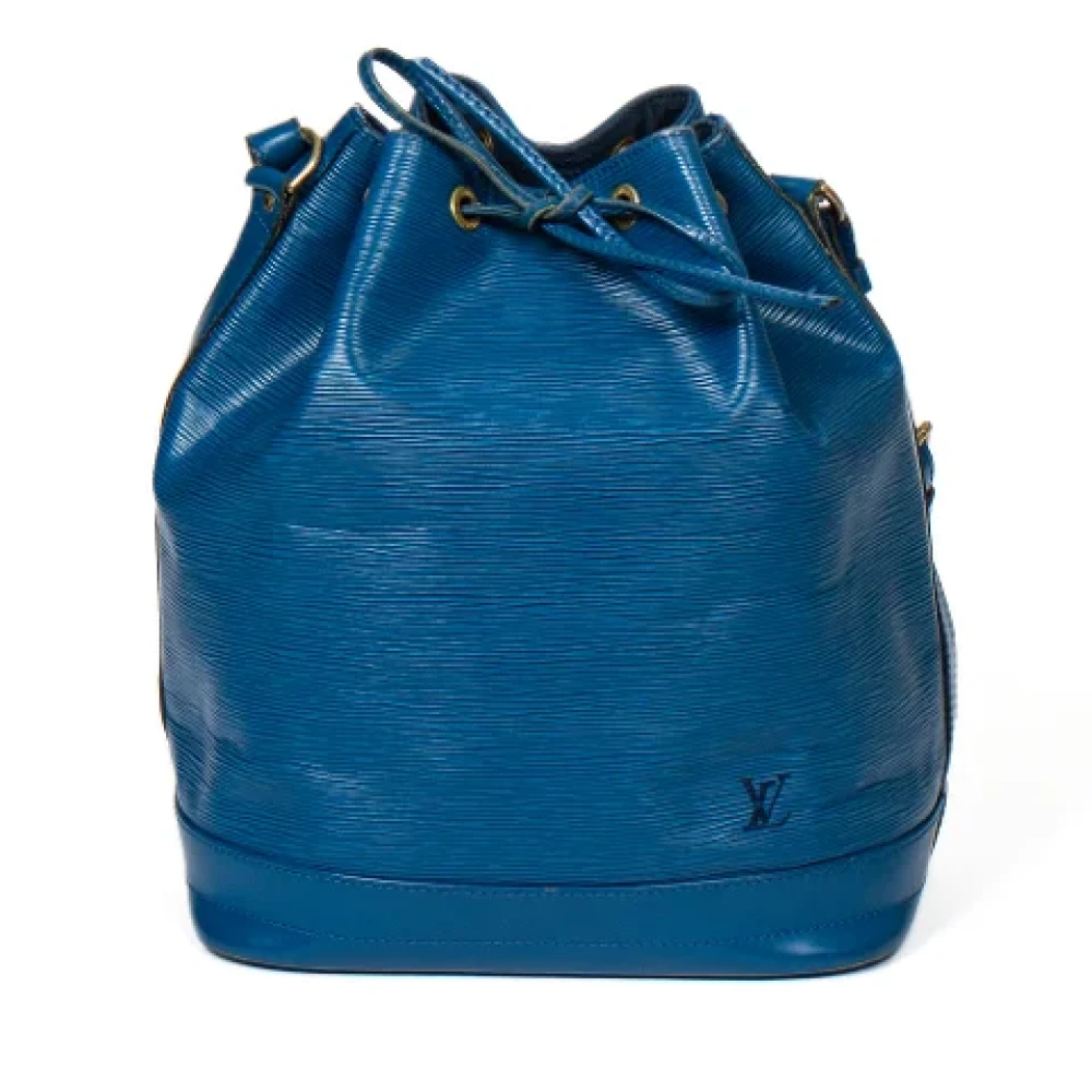 Louis Vuitton Vintage Tweedehands Blauwe Canvas Noe GM Schoudertas Blue Dames