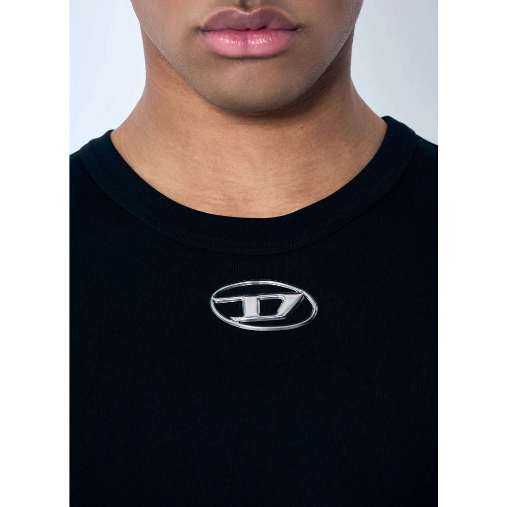 Diesel Logo Plaque Tank Top Black Heren