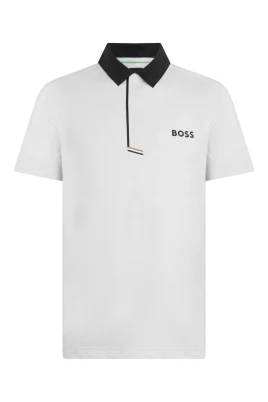 Polo med korta ärmar och logotyp