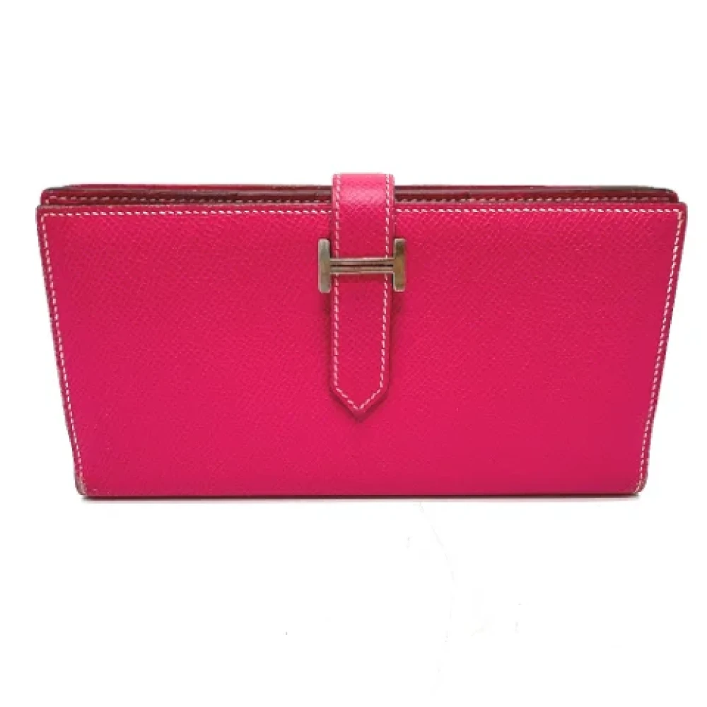 Hermès Vintage Pre-owned Leather wallets Pink Dames