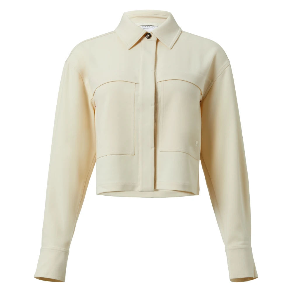 Comma Korte Twill Blazer Jas Beige Dames