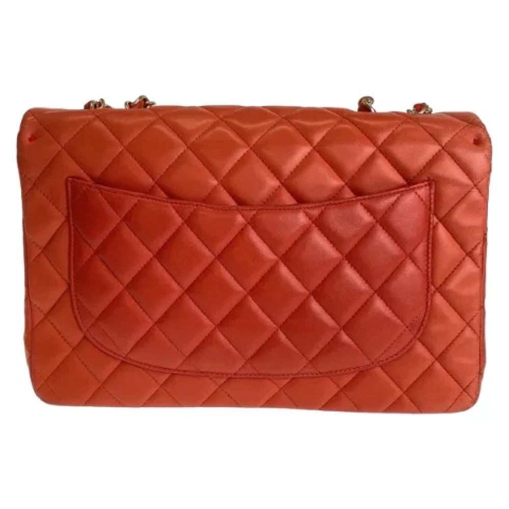 Chanel Vintage Pre-owned Leather crossbody-bags Orange Dames