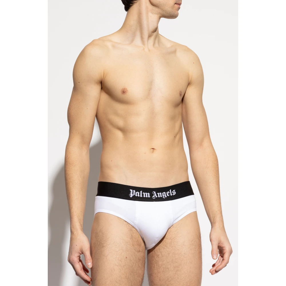Palm Angels Twee-pack slips met logo White Heren