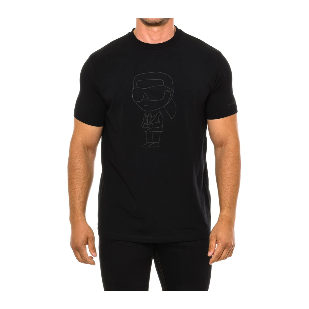 Karl Lagerfeld Klassiek T-shirt met korte mouwen Black Heren