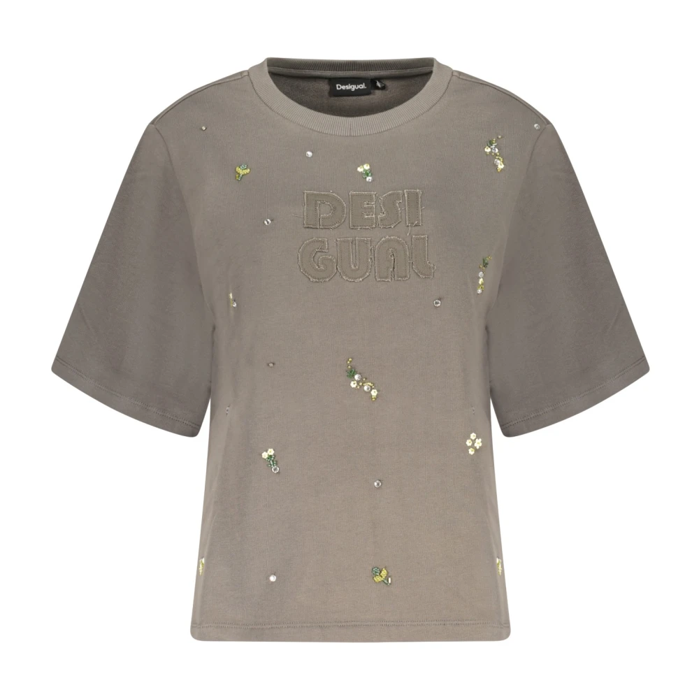 Desigual Sudadera De Manga Corta Oporto Tops Mujer Gris S