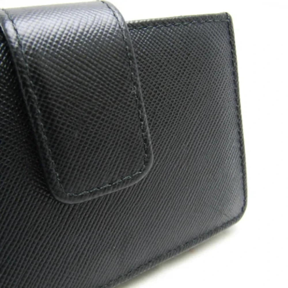 Prada Vintage Pre-owned Metal wallets Black Dames