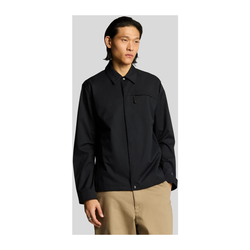 Lyle & Scott LS Geweven Overhemden Tech Twill Overshirt Gray Heren