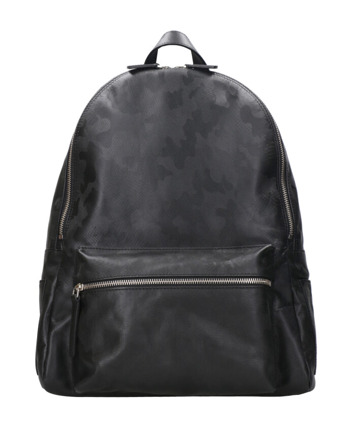 sac-a-dos-en-cuir-noir-a-imprime-camouflage