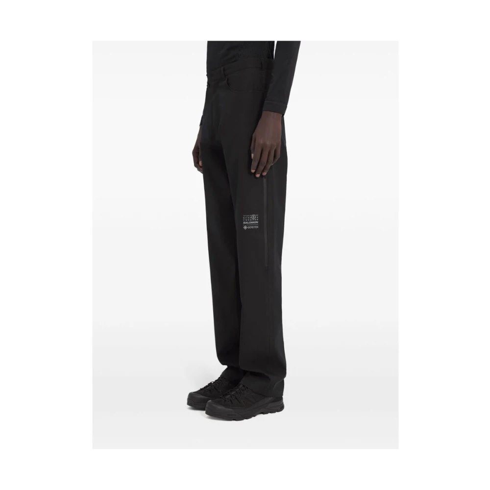 MM6 Maison Margiela Zwarte Classic Button-Front Jeans Black Heren