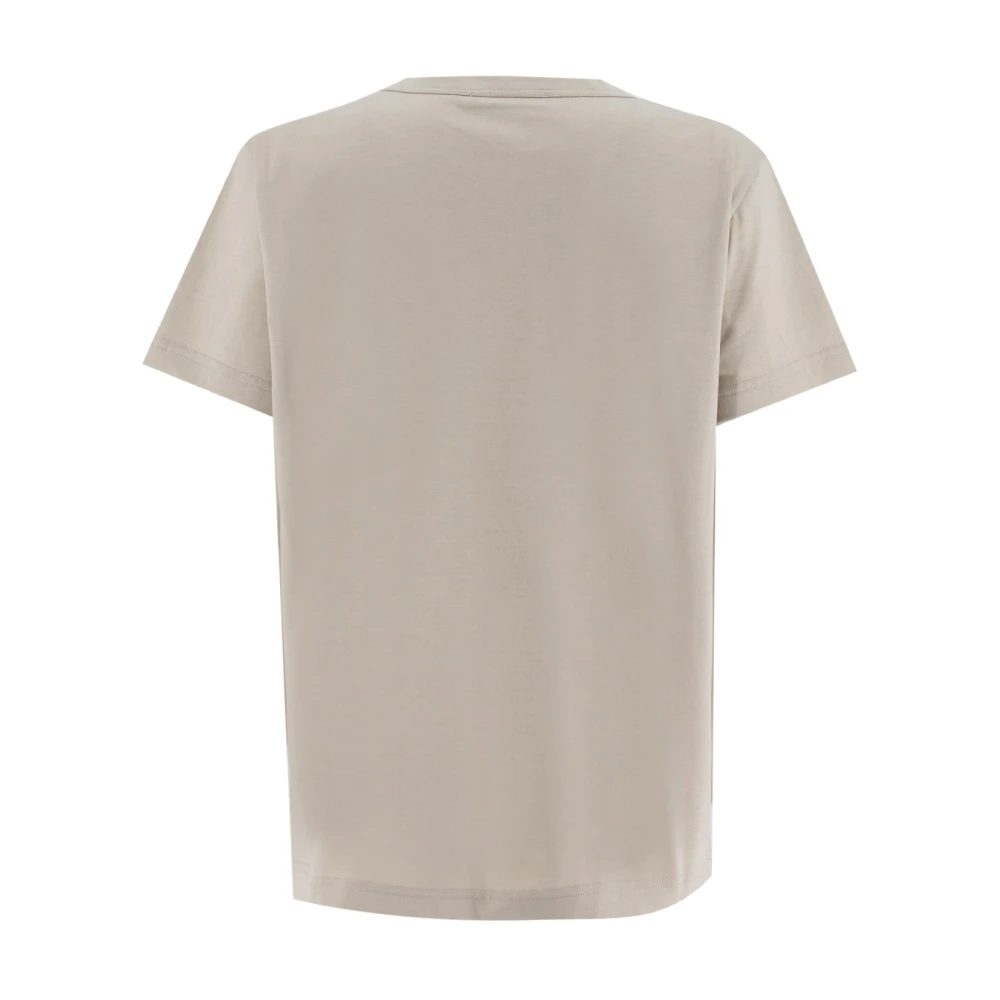 Fabiana Filippi Diamantdraad Jersey T-shirt Gray Dames