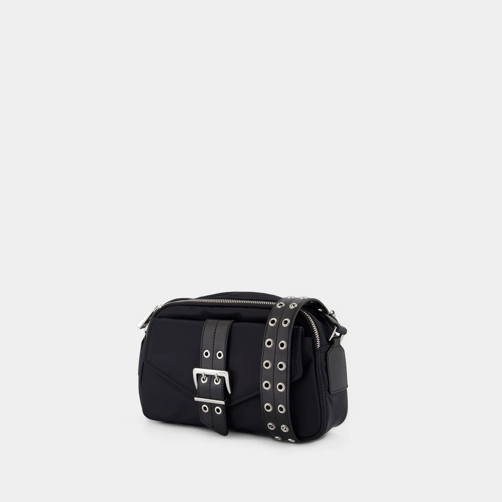 Ganni Zwarte Nylon Camera Schoudertas Black Dames