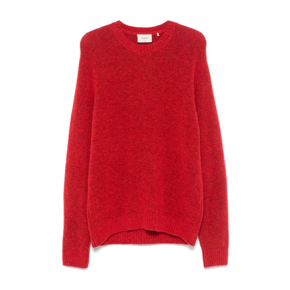 Forét Rode Gebreide Crew Neck Sweater Red Heren