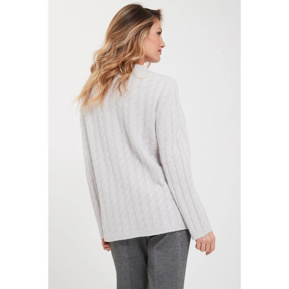 Alpha Studio Klassieke Crew Neck Sweater Gray Dames