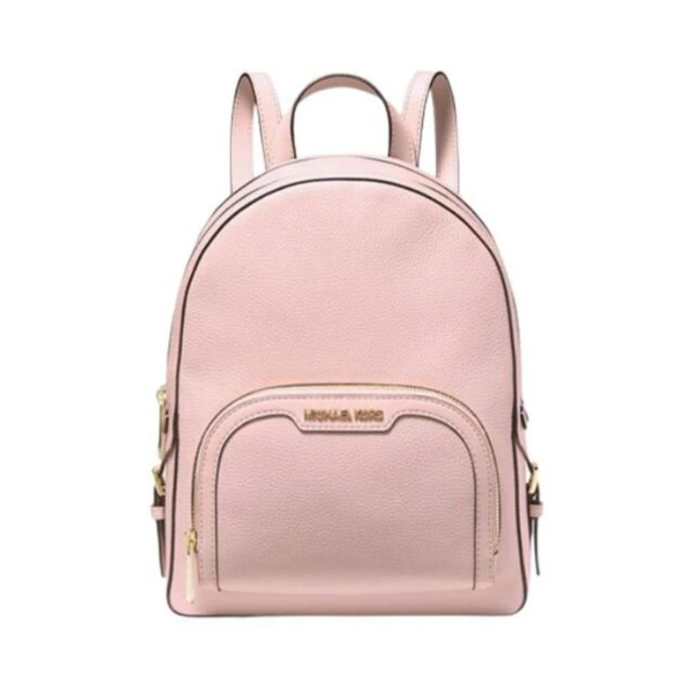 Michael Kors Women's Pink Jaycee Medium Pebbled Leather Backpack