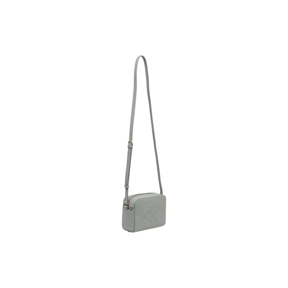 Calvin Klein Jeans Gevormde Camera Deboss Handtas Gray Dames