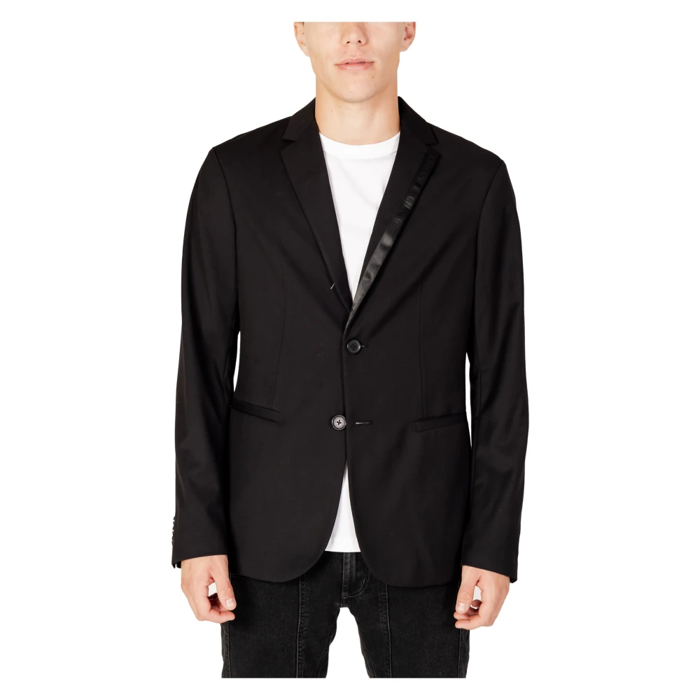 Armani Exchange Herren Schwarz Jacken, K, Lgröße:
