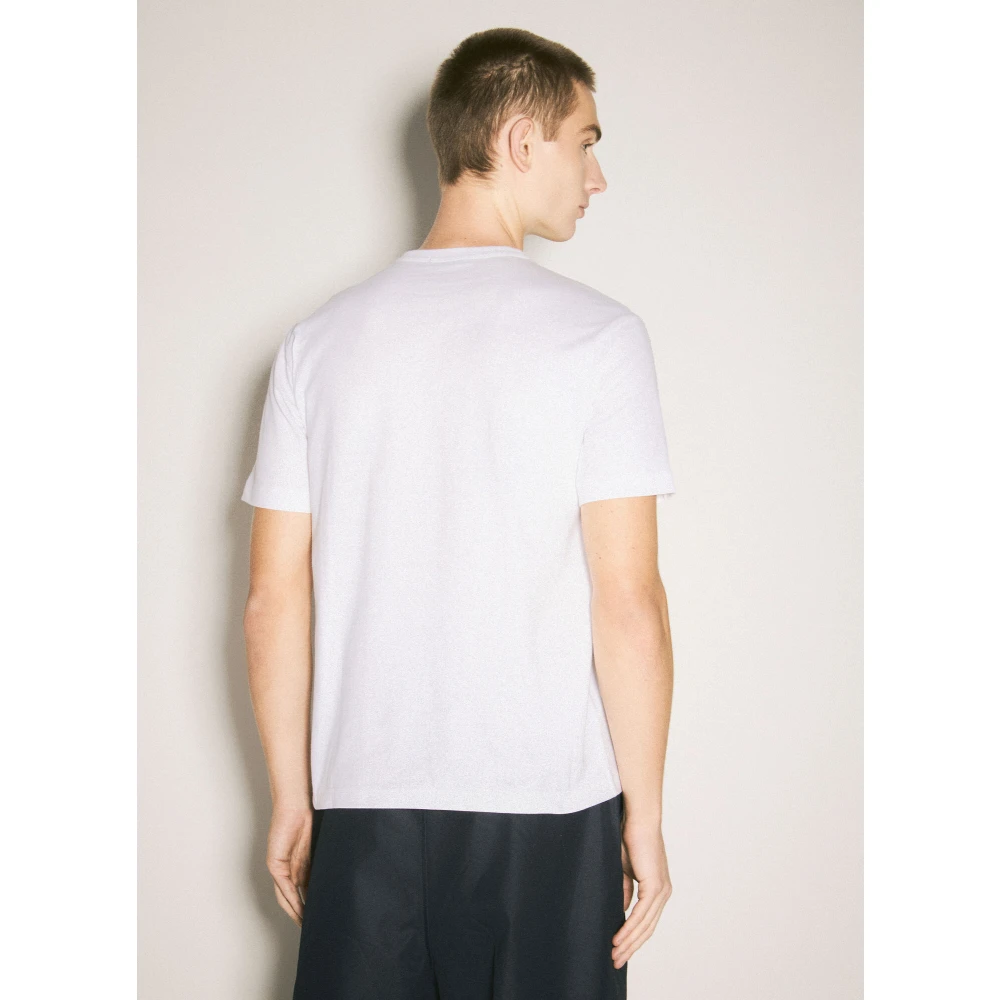 Comme des Garçons Katoenen Jersey Logo Print T-Shirt White Heren