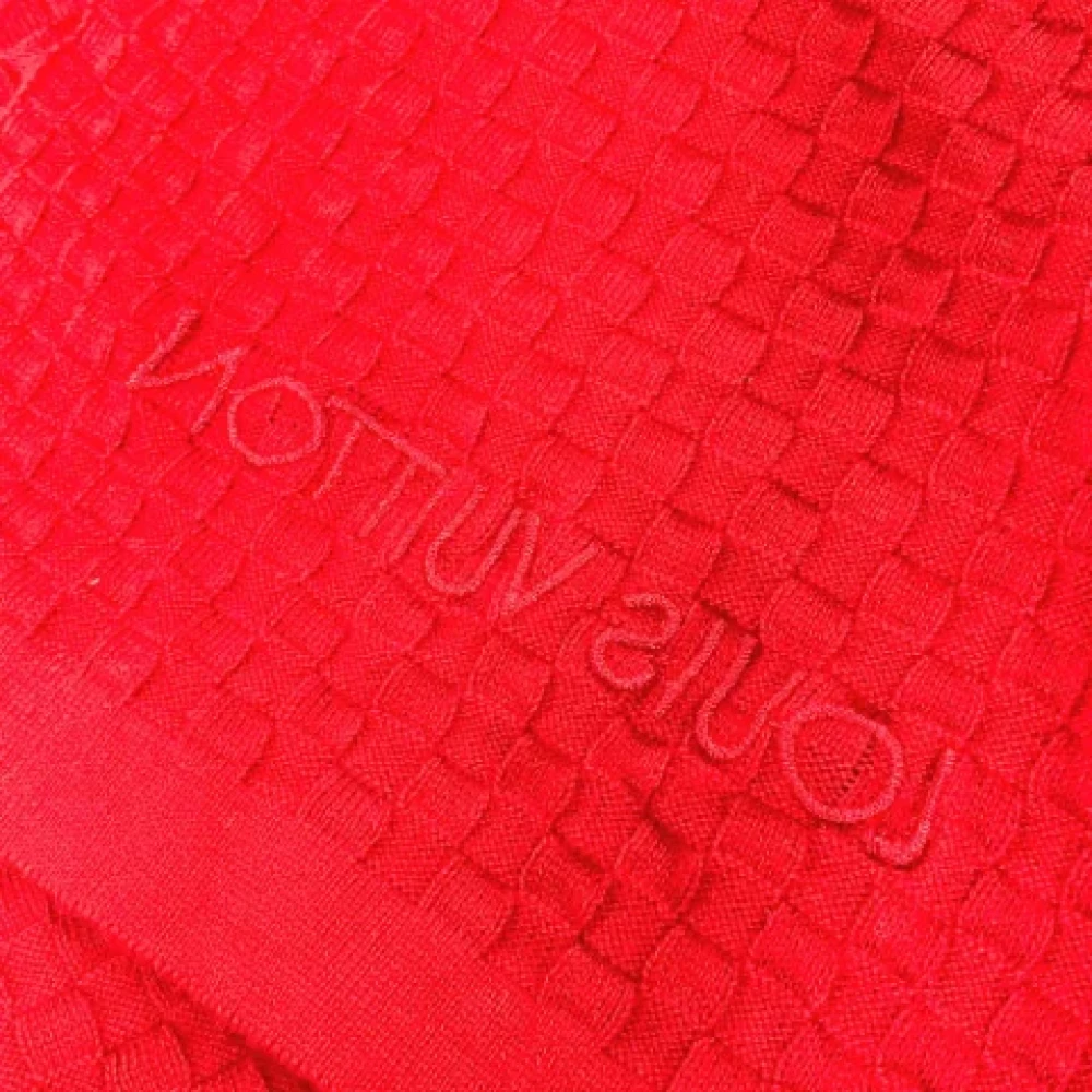 Louis Vuitton Vintage Pre-owned Cotton scarves Red Dames