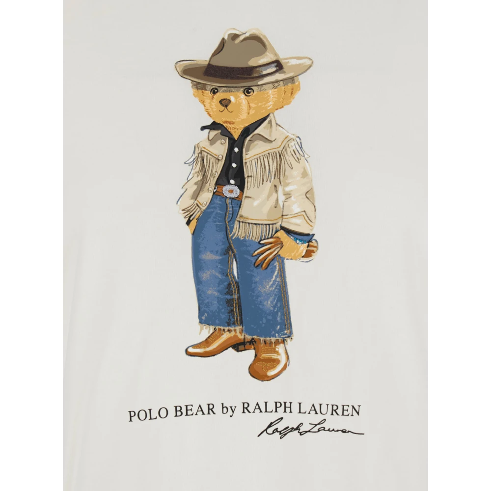 Polo Ralph Lauren Witte T-shirts en Polos met Polo Bear White Dames