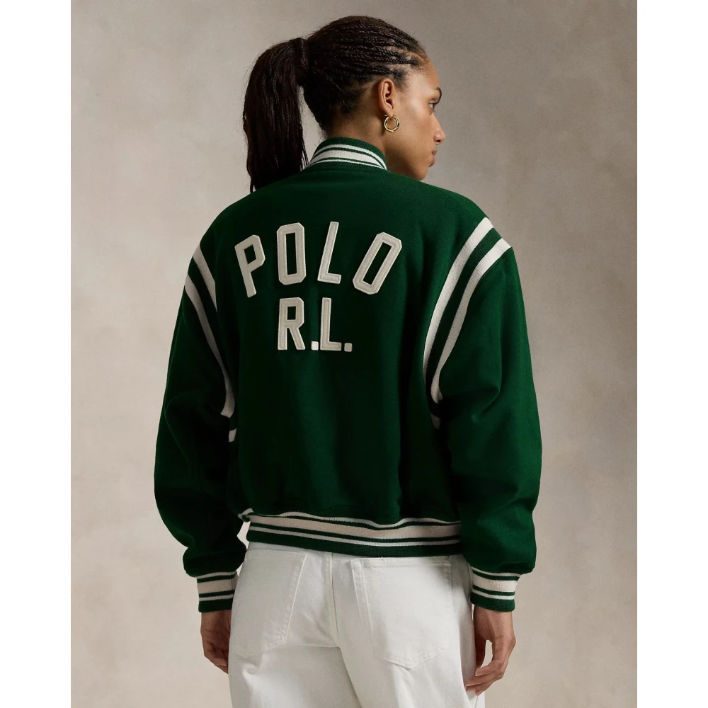 Polo Ralph Lauren Fleece Baseball Jack Green Dames