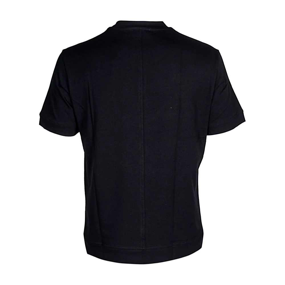 Paolo Pecora Klassiek heren T-shirt met centrale achternaad Black Heren