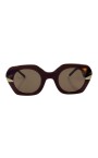 hexagonal-marron-translucide-lunettes-de-soleil