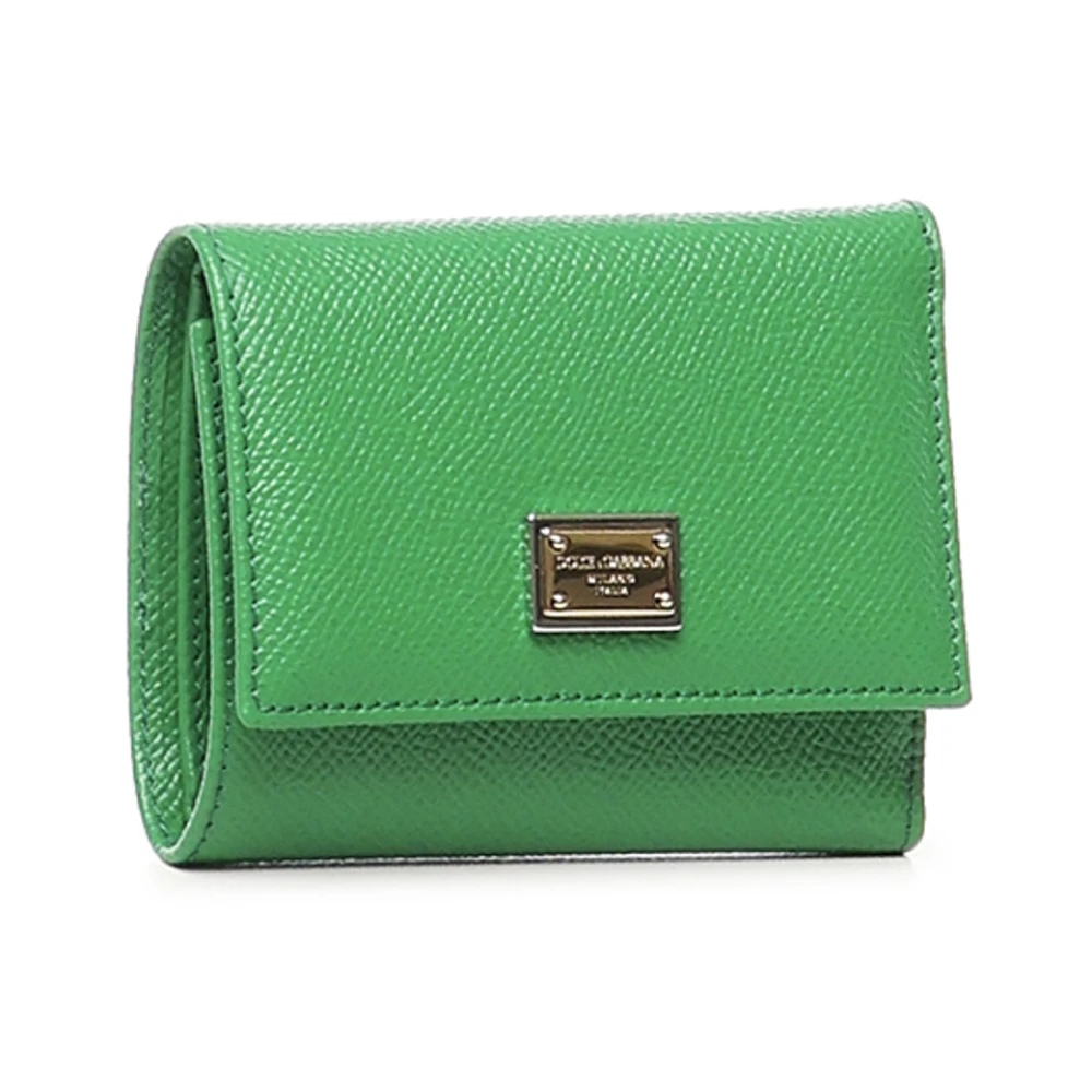 Dolce & Gabbana Groene Portemonnee met Klep Sluiting Green Dames