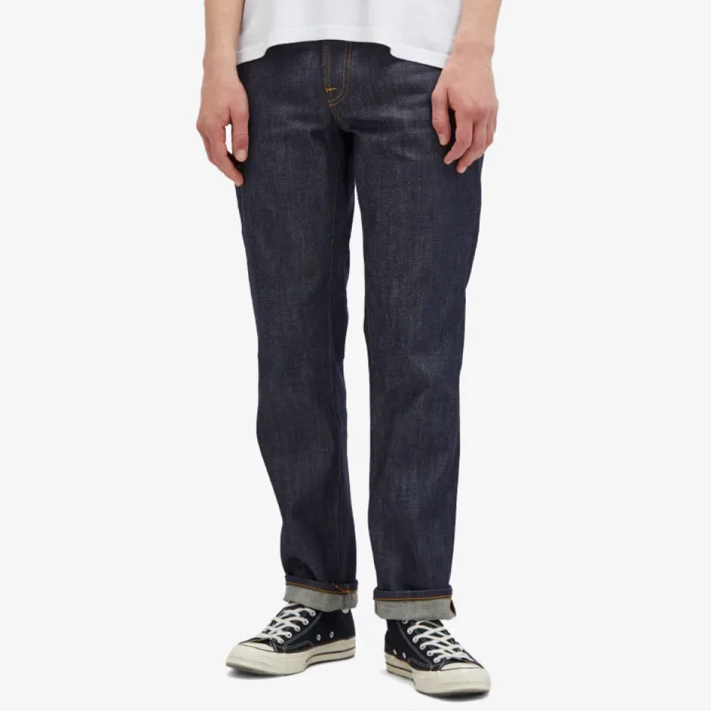 Nudie Jeans Gritty Jackson Dry Old Denim Jeans Blue Heren
