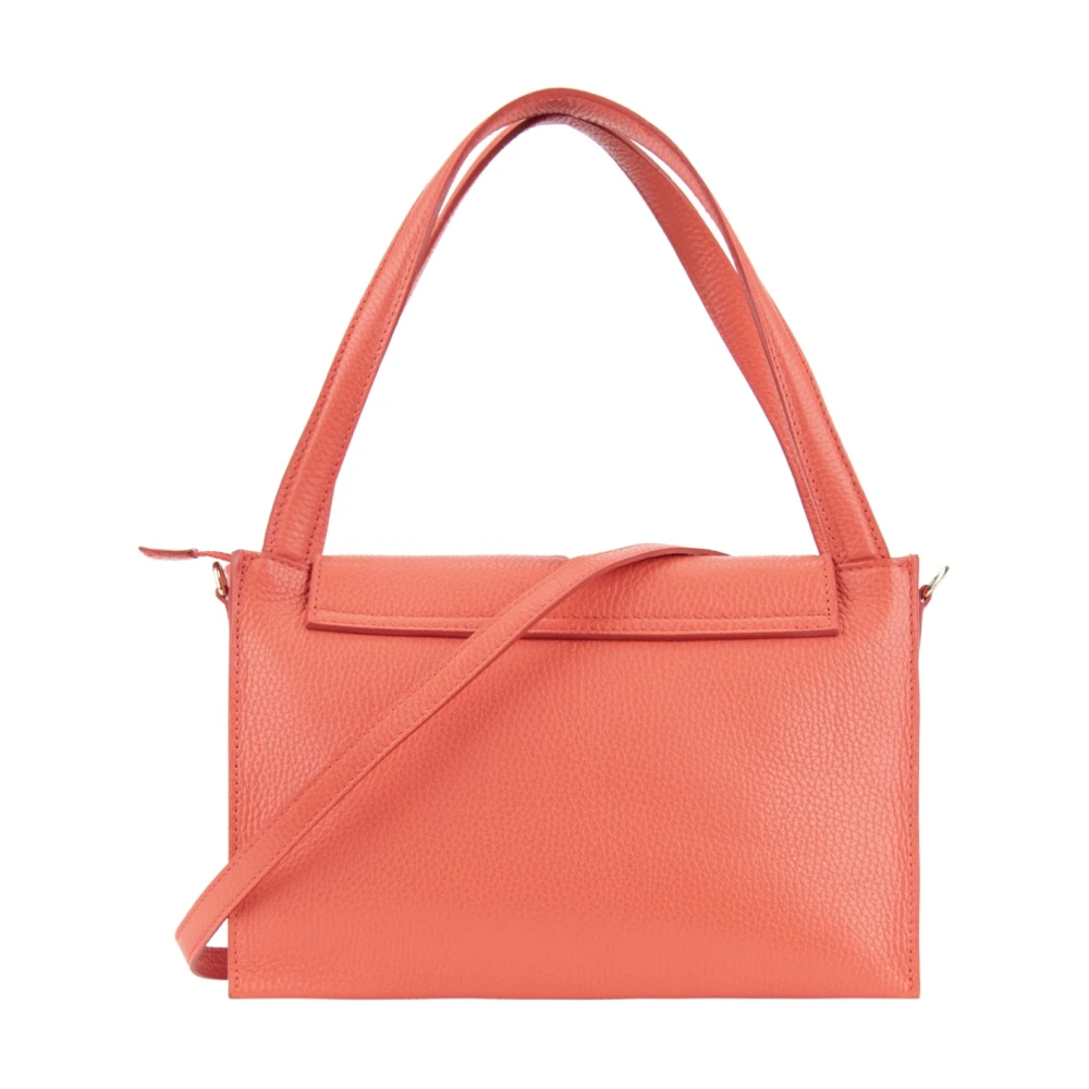 Tosca Blu Dames Schoudertas Magneetknoop Rits Orange Dames