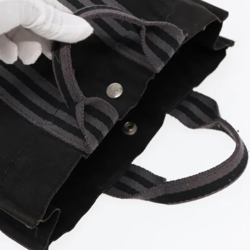 Hermès Vintage Pre-owned Canvas handbags Gray Dames