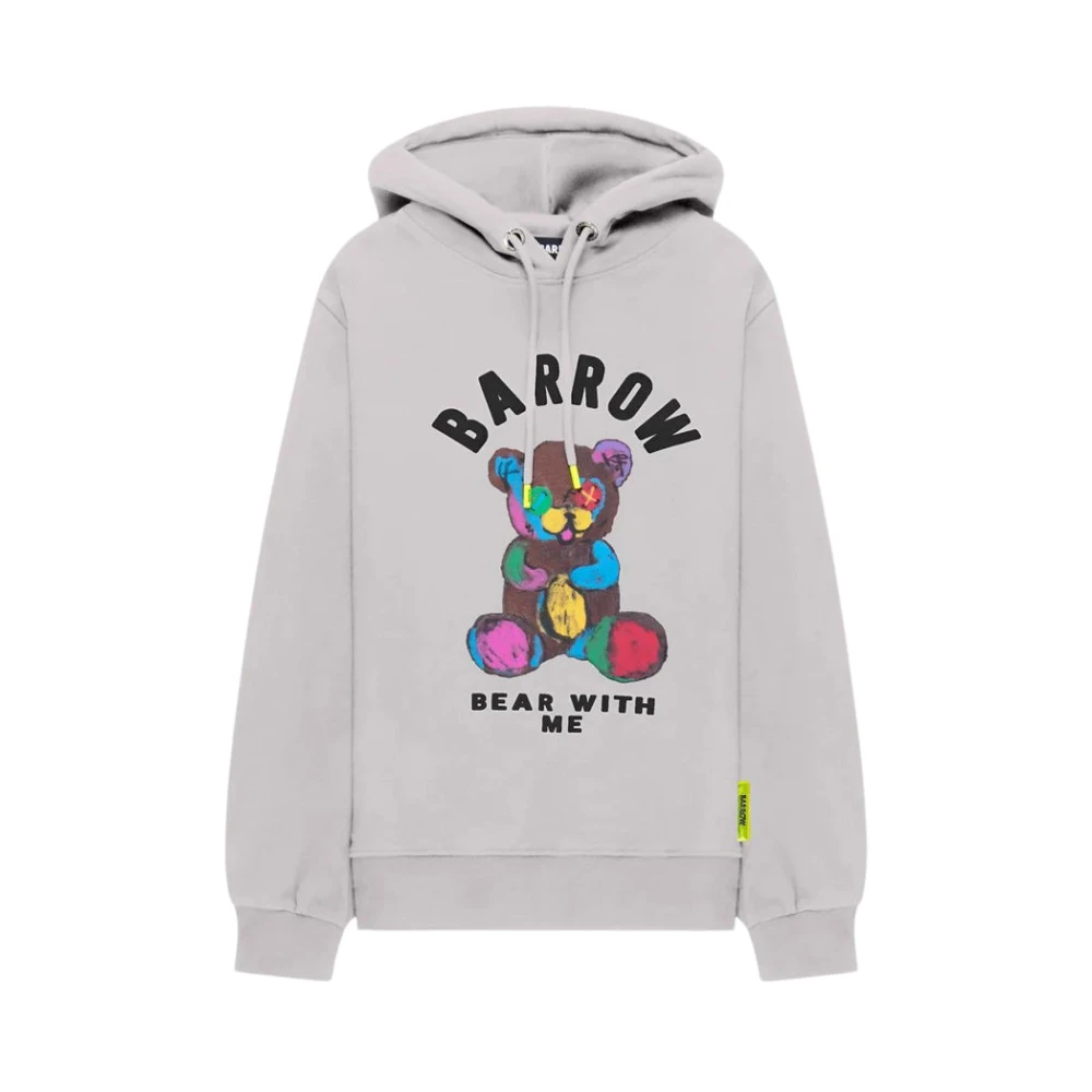 Barrow Hoodie met Teddybeer Print Gray Heren