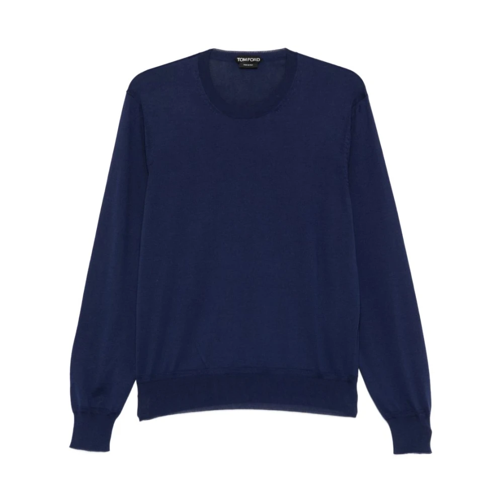 Tom Ford Blue Crew-Neck Jumper - Male - Round-Neck Knitwear - 2XL - Knitwear