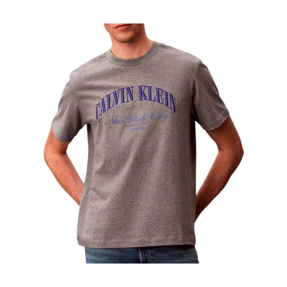 VAN GRAAF Calvin Klein Jeans Herren Grau T-Shirt Baumwolle Groß - Bild 2