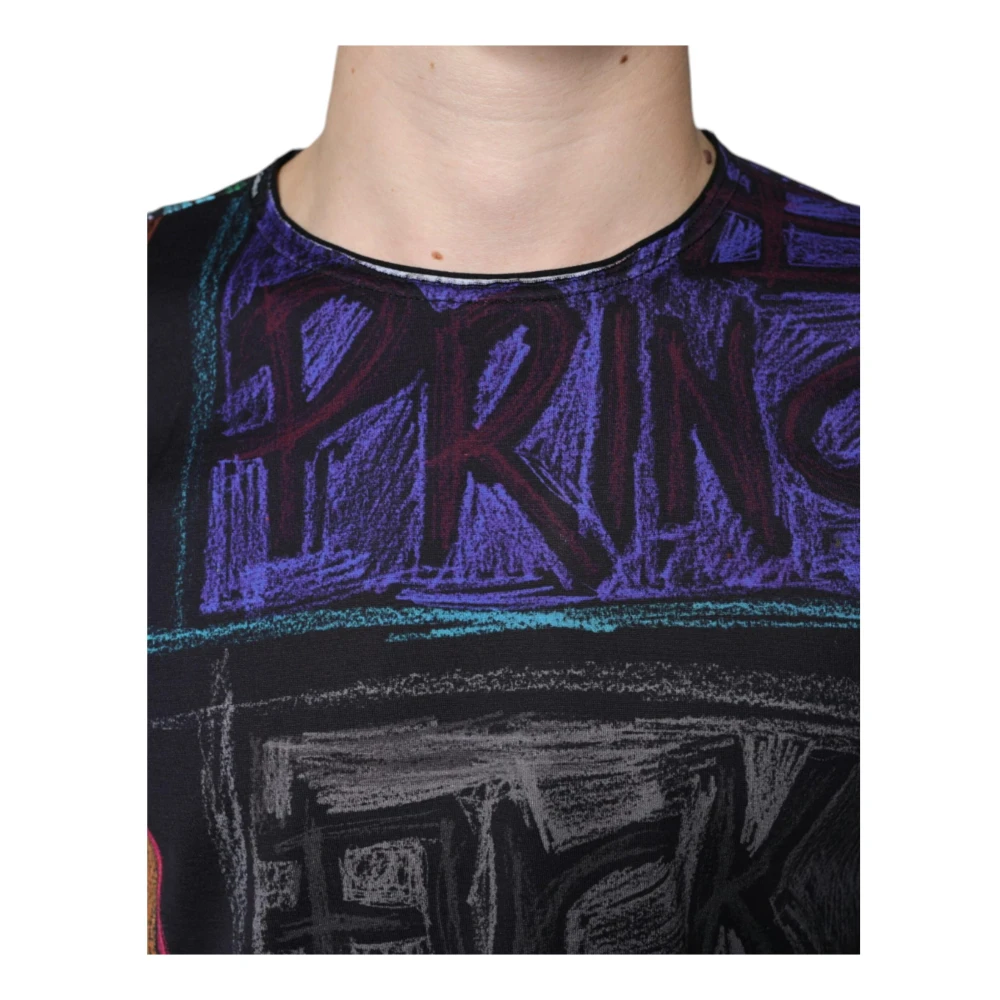 Dolce & Gabbana Multicolor Grafische Print Katoenen T-shirt Multicolor Heren