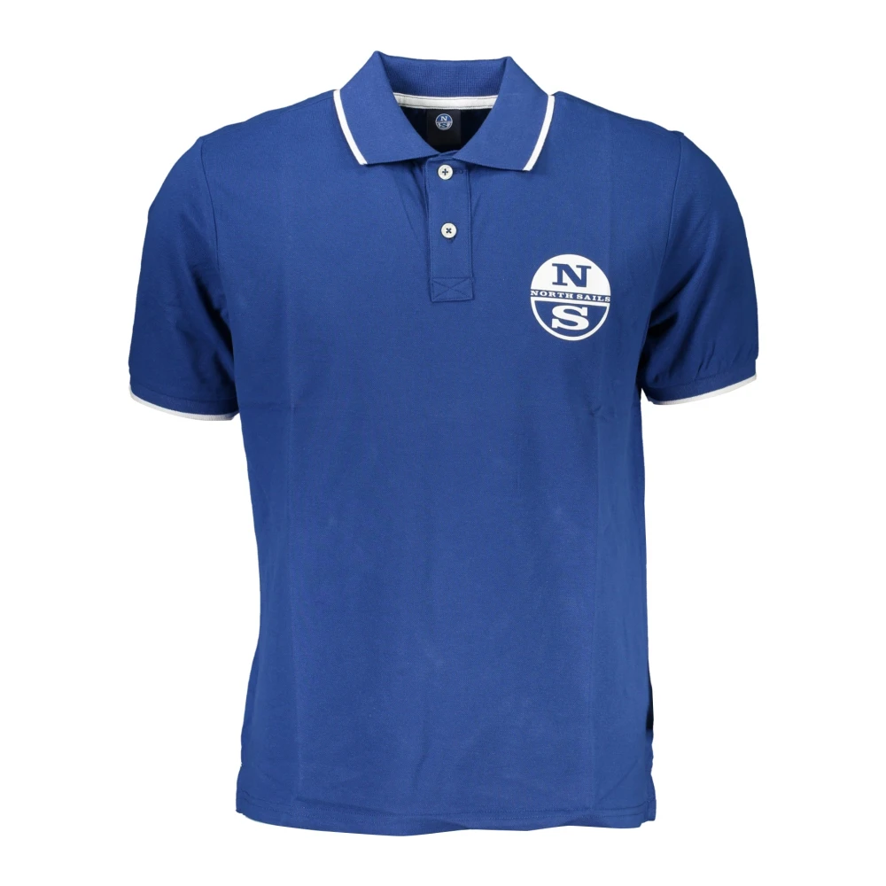 North Sails Blauw Polo Met Korte Mouwen Blue Heren
